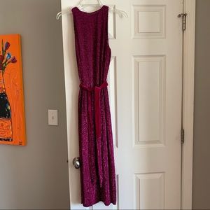 Retrofete Magenta Beaded MIDI Dress